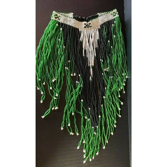 Native Glass Seed Beads Medicine Bib Neck Piece - Picture 5 of 8